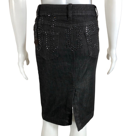 Unisex Philipp Plein - Denim skirt, size W26 - Black (2)