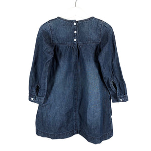 Unisex Next - Denim dress, size 104 - 110 - Blue (2)