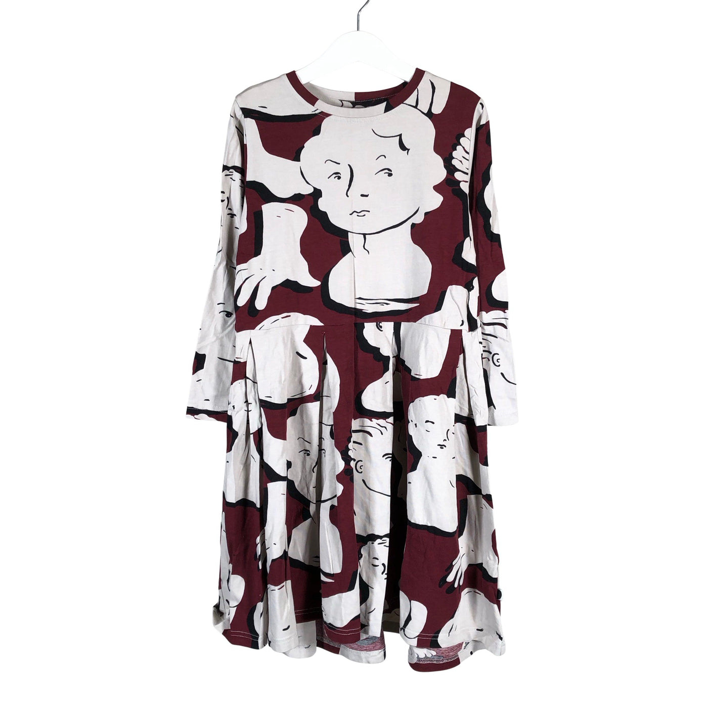 Unisex Papu - Tricot dress, size 122 - 128 - Wine red (1)