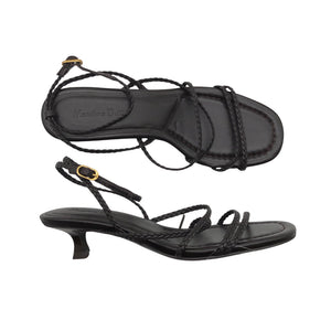 Unisex Massimo Dutti - Heeled sandals, size 38 - Brown (1)