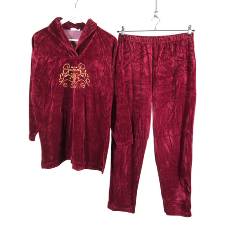 Unisex Actuelle - Sweatshirt and pants set, size 38 - Wine red ()