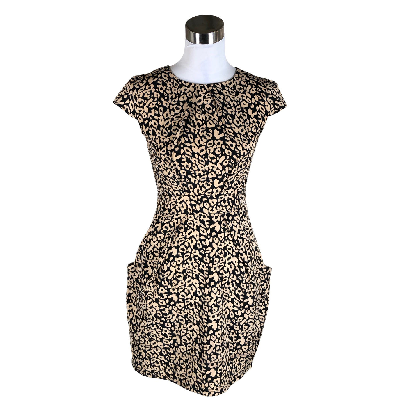 Unisex Qed London - Schiffon dress, size 36 - Brown (1)