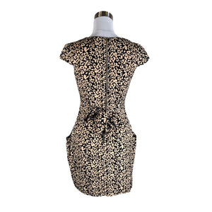 Unisex Qed London - Schiffon dress, size 36 - Brown (2)