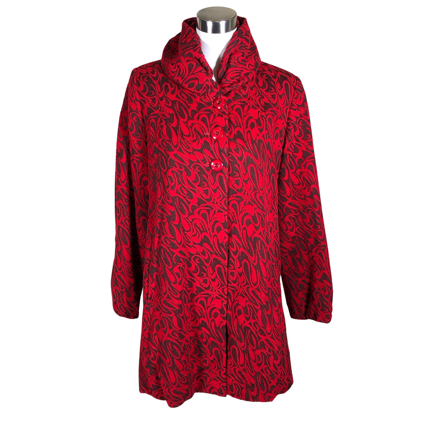 Unisex Cliff - Wool coat, size 38 - Red (1)