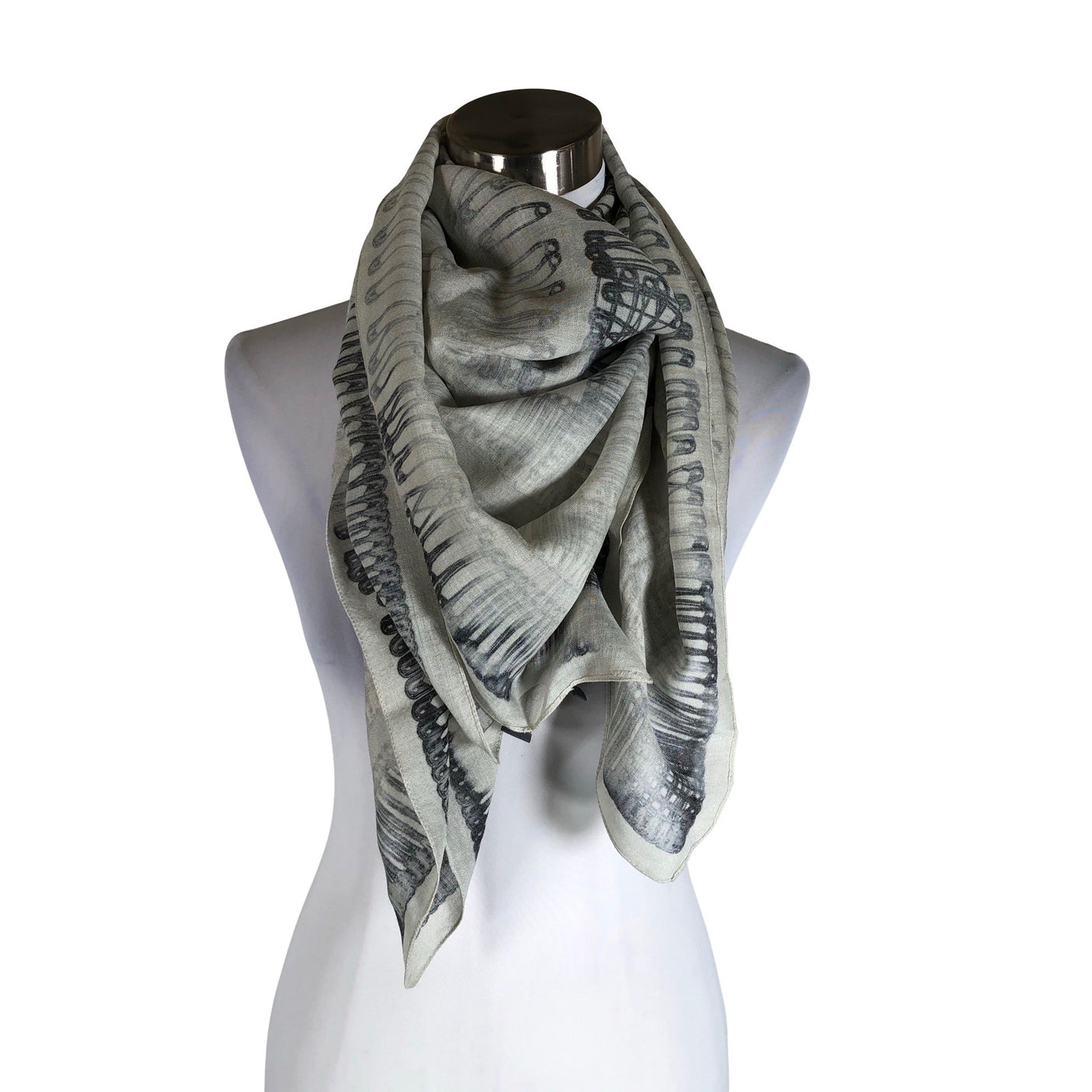 Unisex McQ by Alexander McQueen - Scarf, size Maxi - Gray (1)