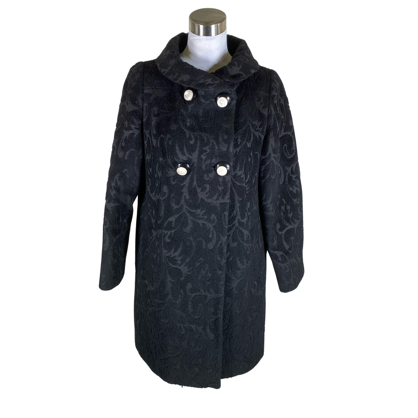 Unisex Manuela Conti - Wool coat, size 38 - Black (1)
