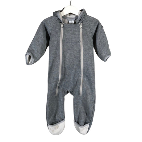 Unisex Polarn O. Pyret - Windfleece jumpsuit, size 68 - 74 - Gray ()