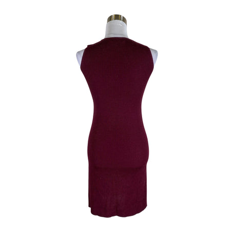 Unisex Lauren Ralph Lauren - Knit dress, size 34 - Wine red (2)