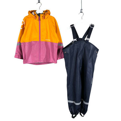 Unisex Didriksons - Rain jacket, size 104 - 110 - Orange ()