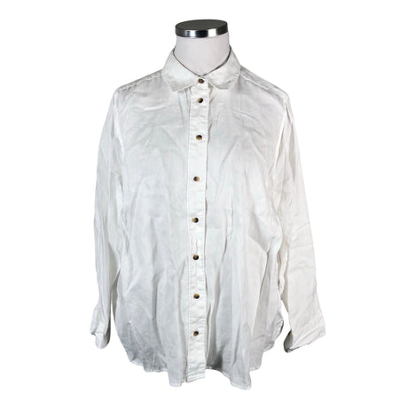 Unisex Pure Linen - Collared shirt, size 50 - White ()