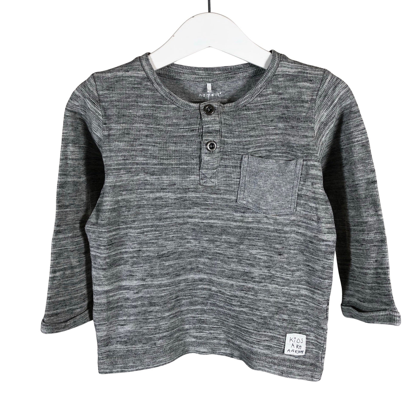 Unisex Name It - Tricot shirt, size 86 - 92 - Gray (1)