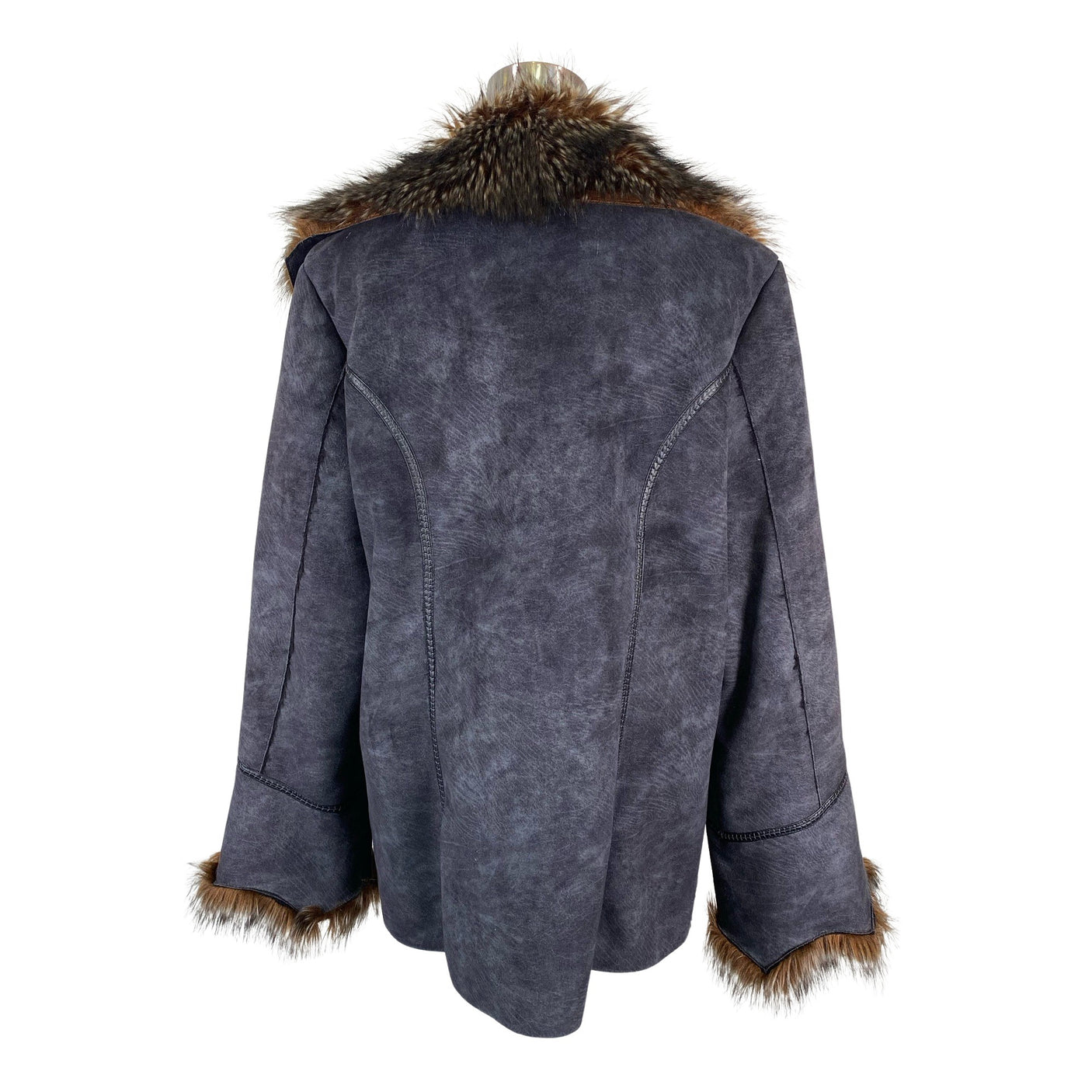 Unisex Kriss - Faux fur coat, size 40 - Gray (2)