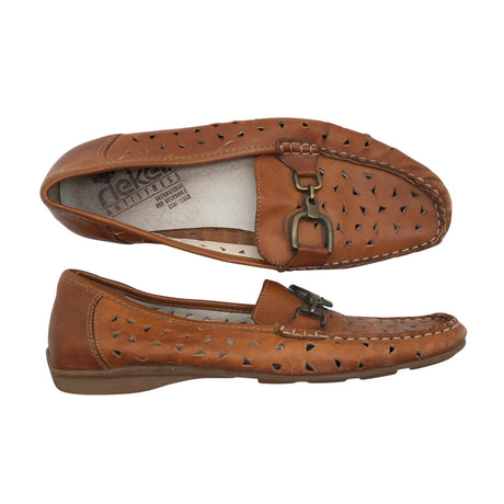 Unisex Rieker - Loafers, size 38 - Brown ()