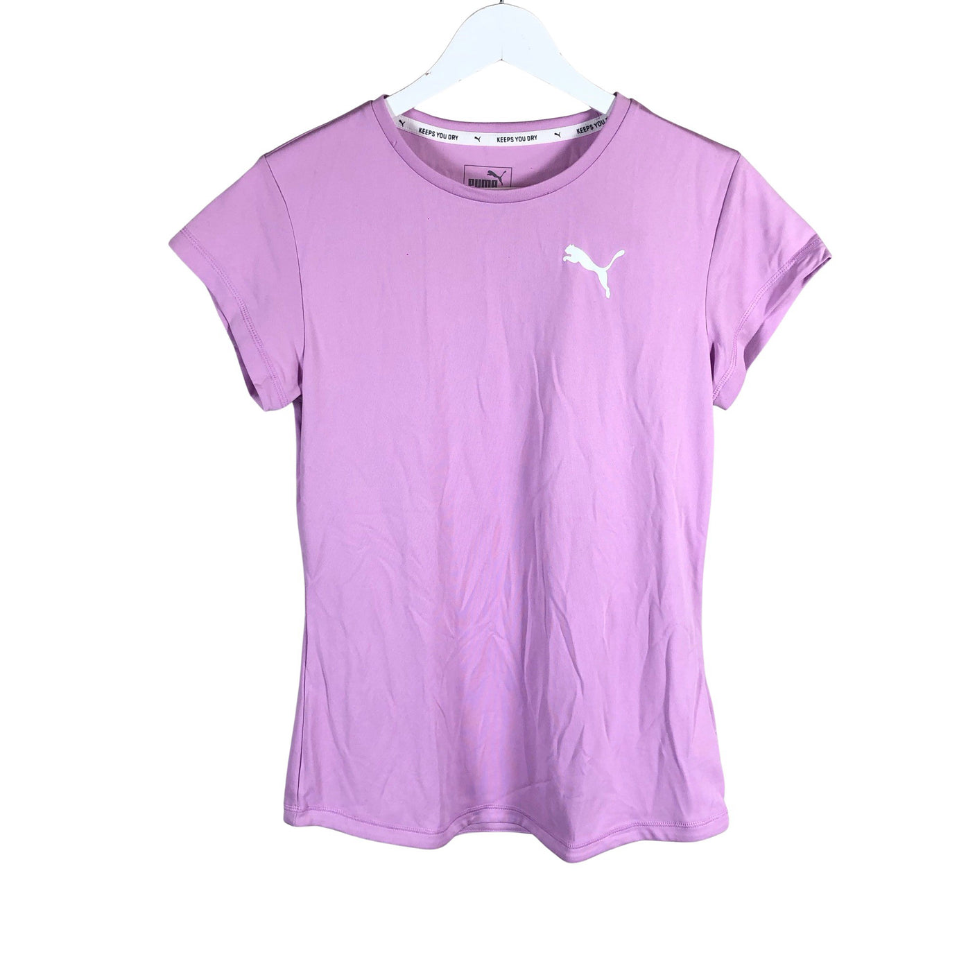 Unisex Puma - Sports shirt, short sleeve, size 170 - 176 - Violet (1)