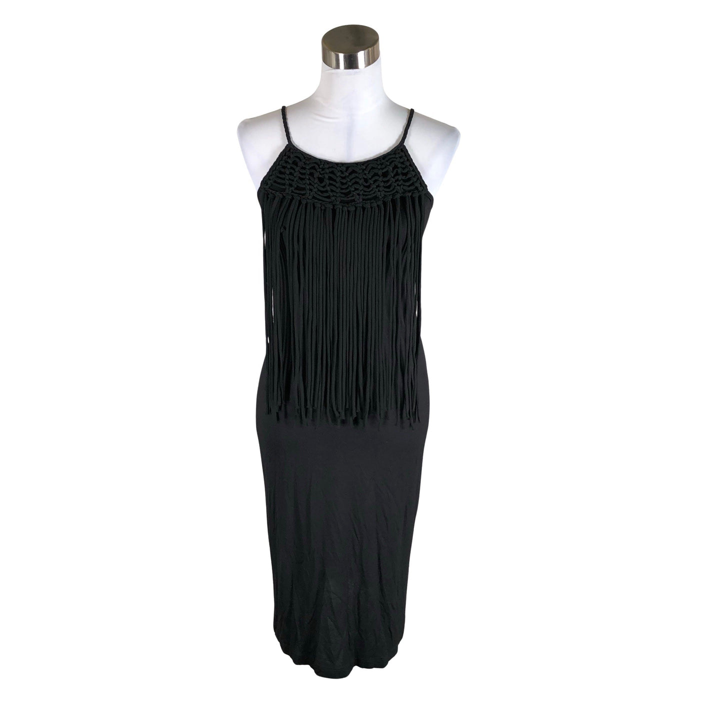 Unisex Nü - Tricot dress, size 36 - Black (1)