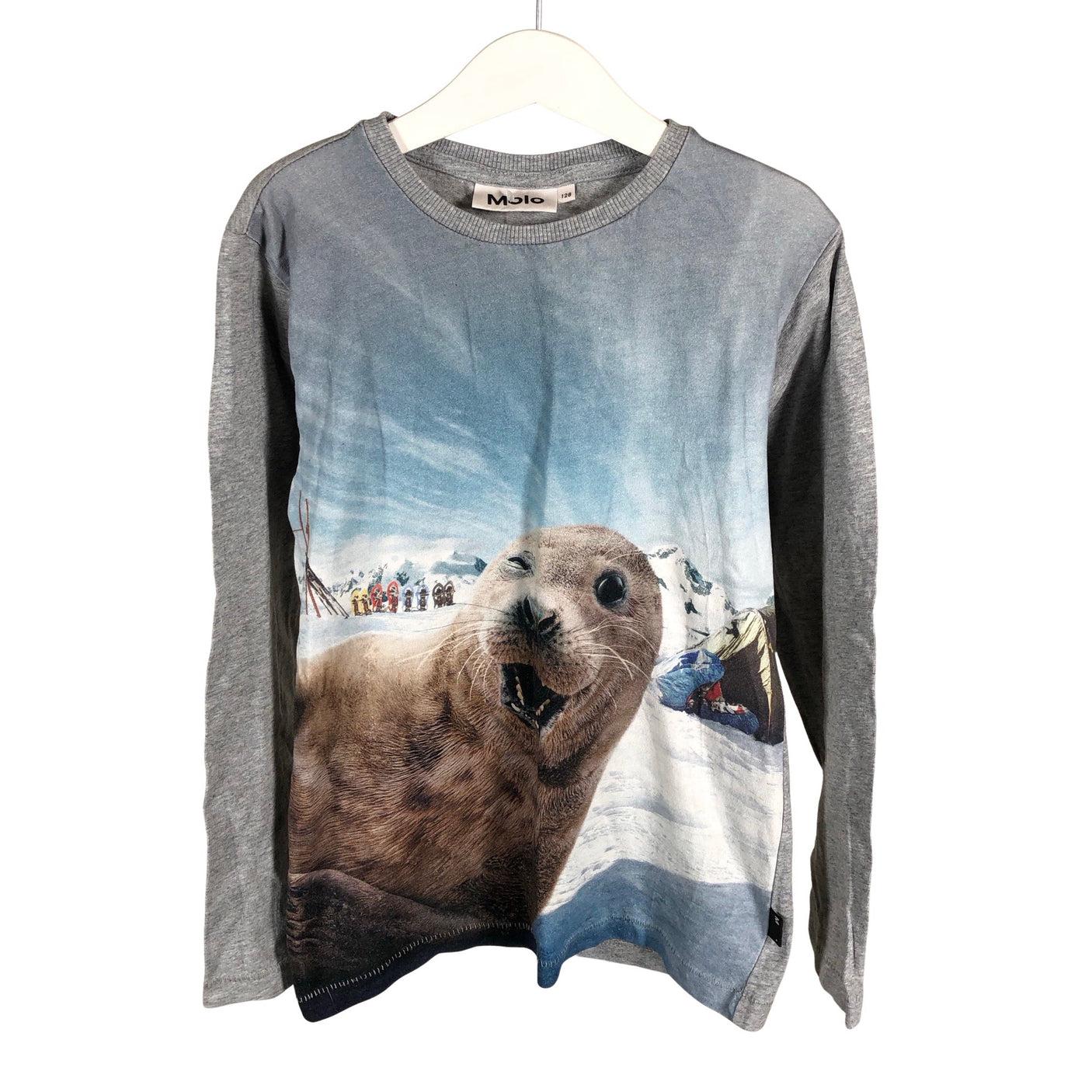 Unisex Molo Kids - Tricot shirt, size 122 - 128 - Gray (1)