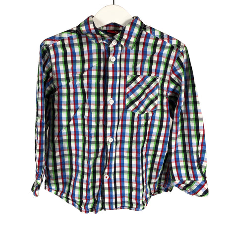Unisex s.Oliver - Collared shirt, size 104 - 110 - Blue ()