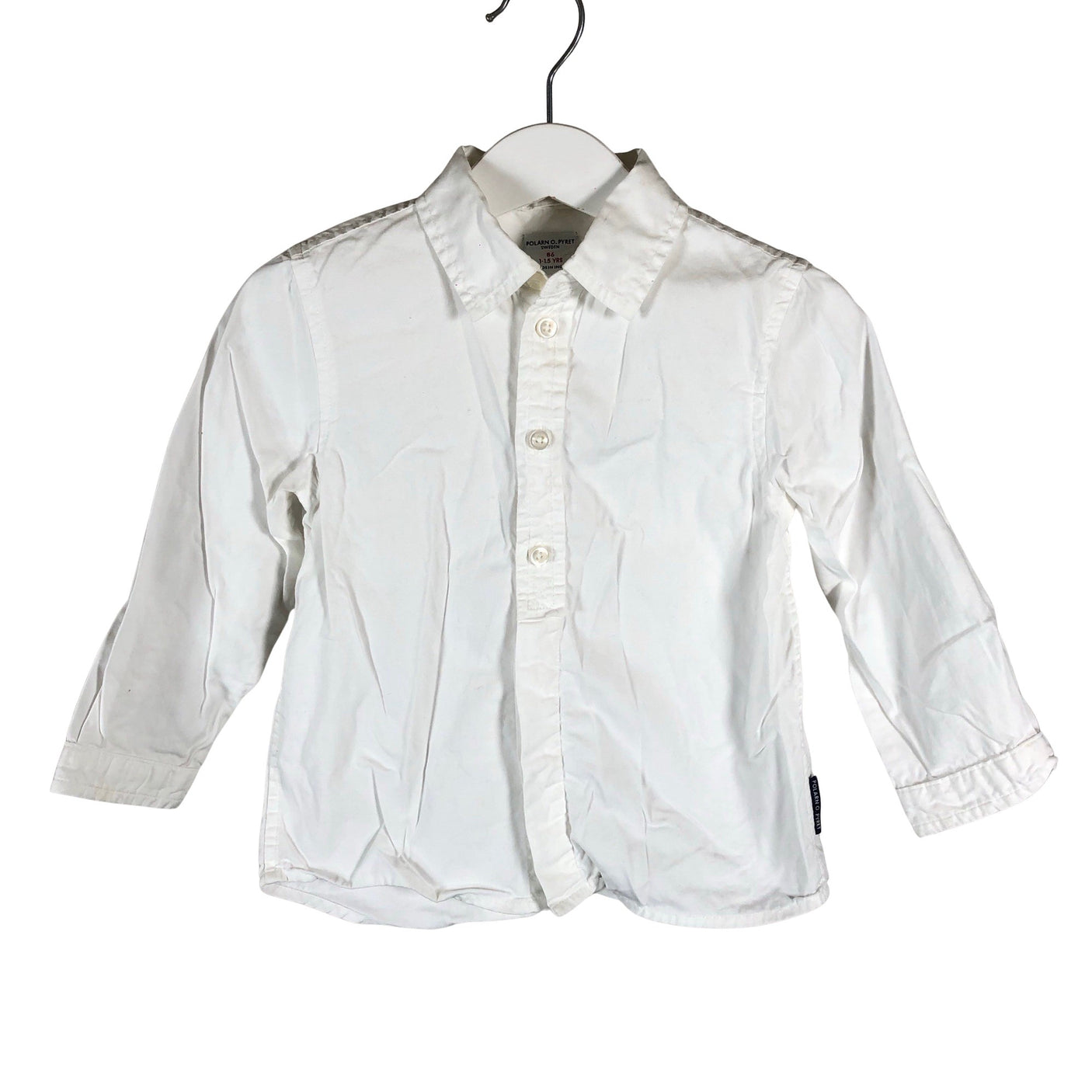 Unisex Polarn O. Pyret - Collared shirt, size 80 - 86 - White (1)