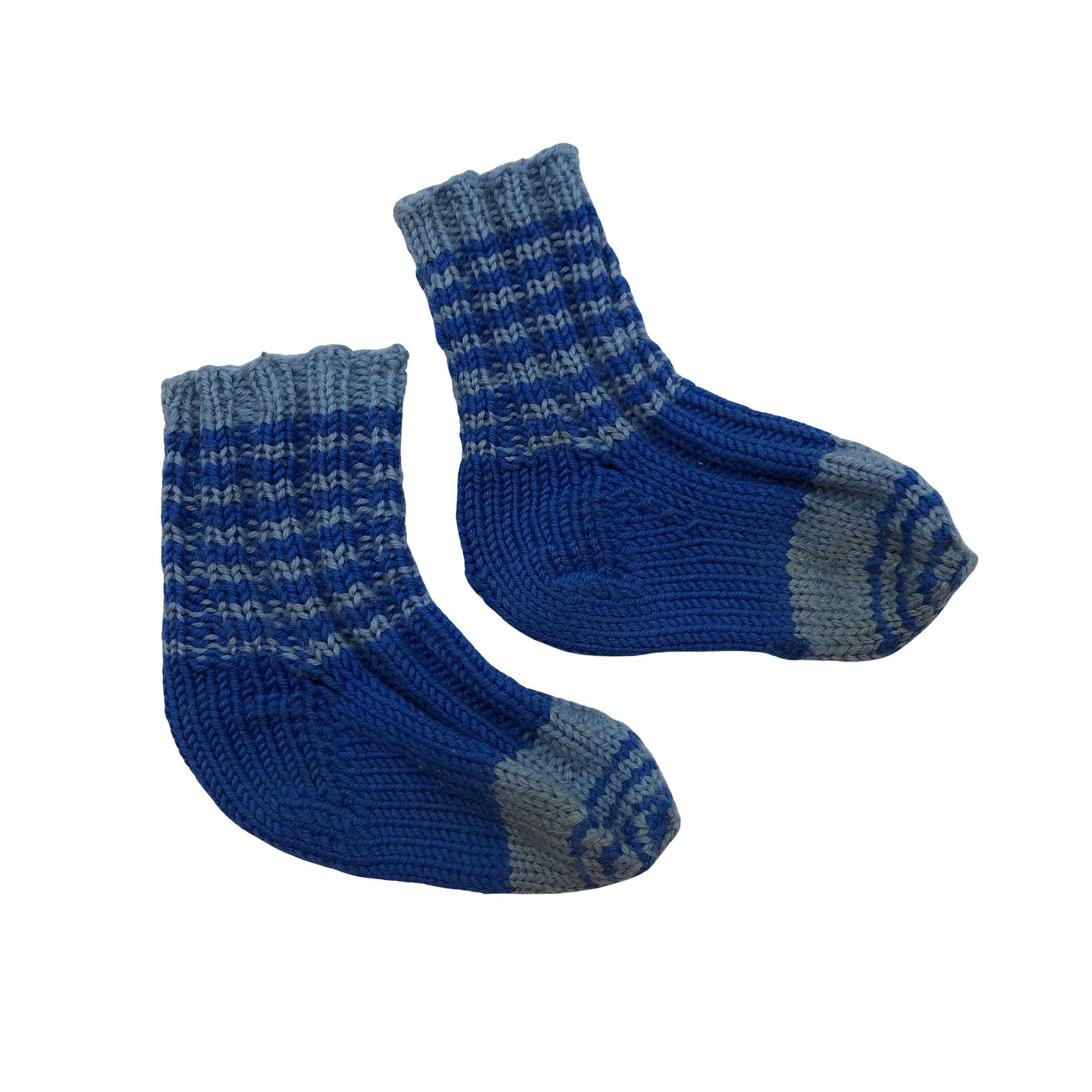 Unisex Handmade - Wool socks, size 22 - Blue (1)