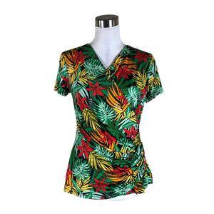 Unisex Helmi - Short-sleeved blouse, size 40 - Green (1)