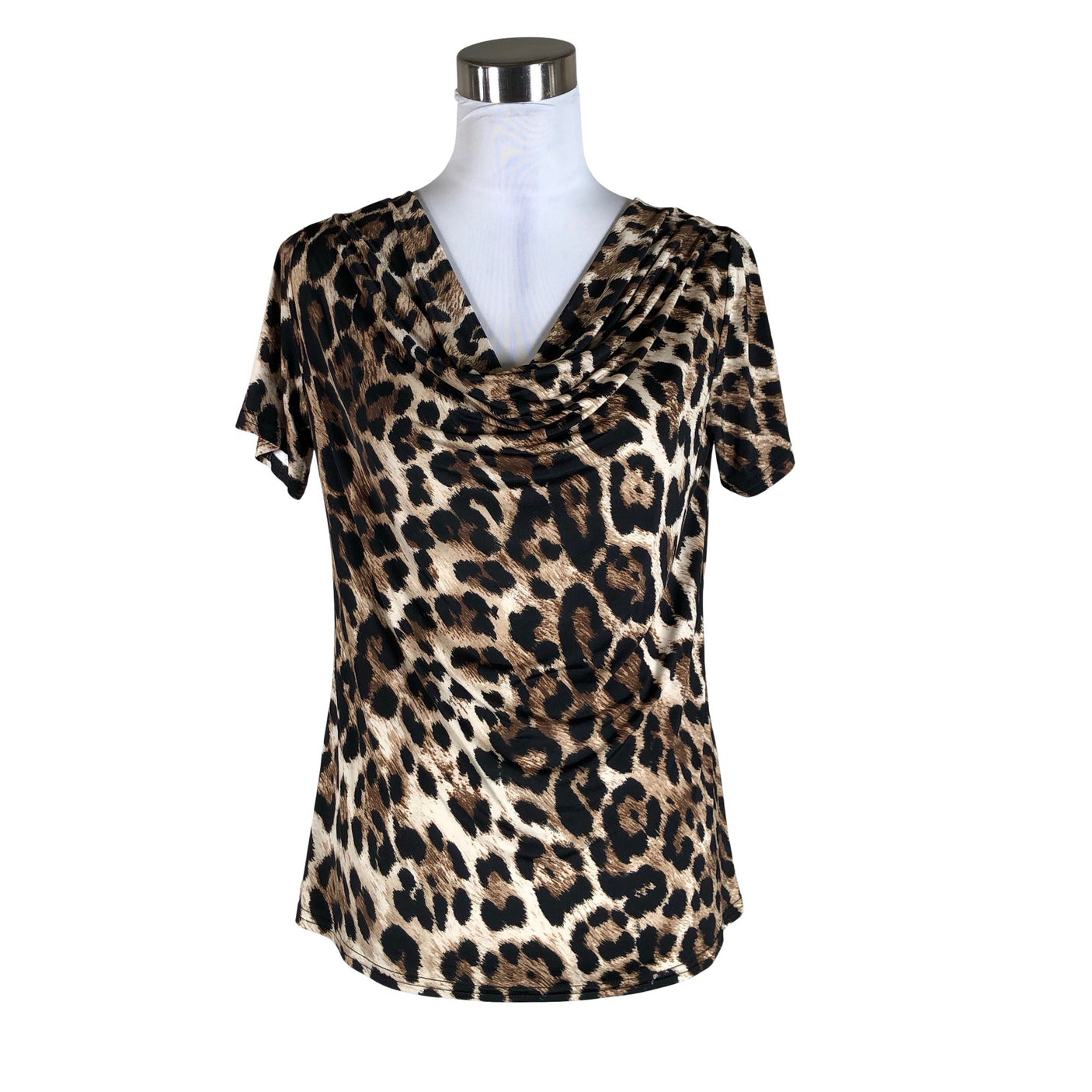 Unisex Helmi - Short-sleeved blouse, size 38 - Brown (1)