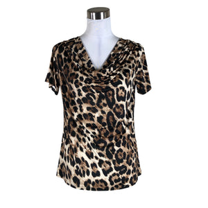 Unisex Helmi - Short-sleeved blouse, size 38 - Brown (1)
