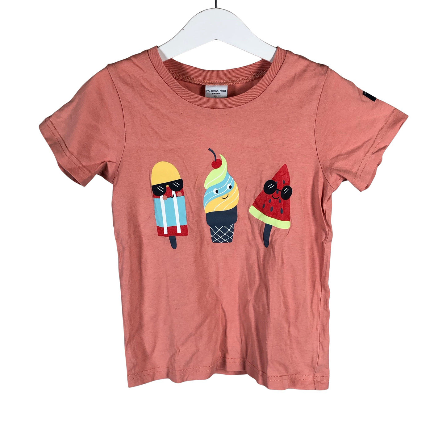 Unisex Polarn O. Pyret - T-shirt, size 104 - 110 - Light pink (1)