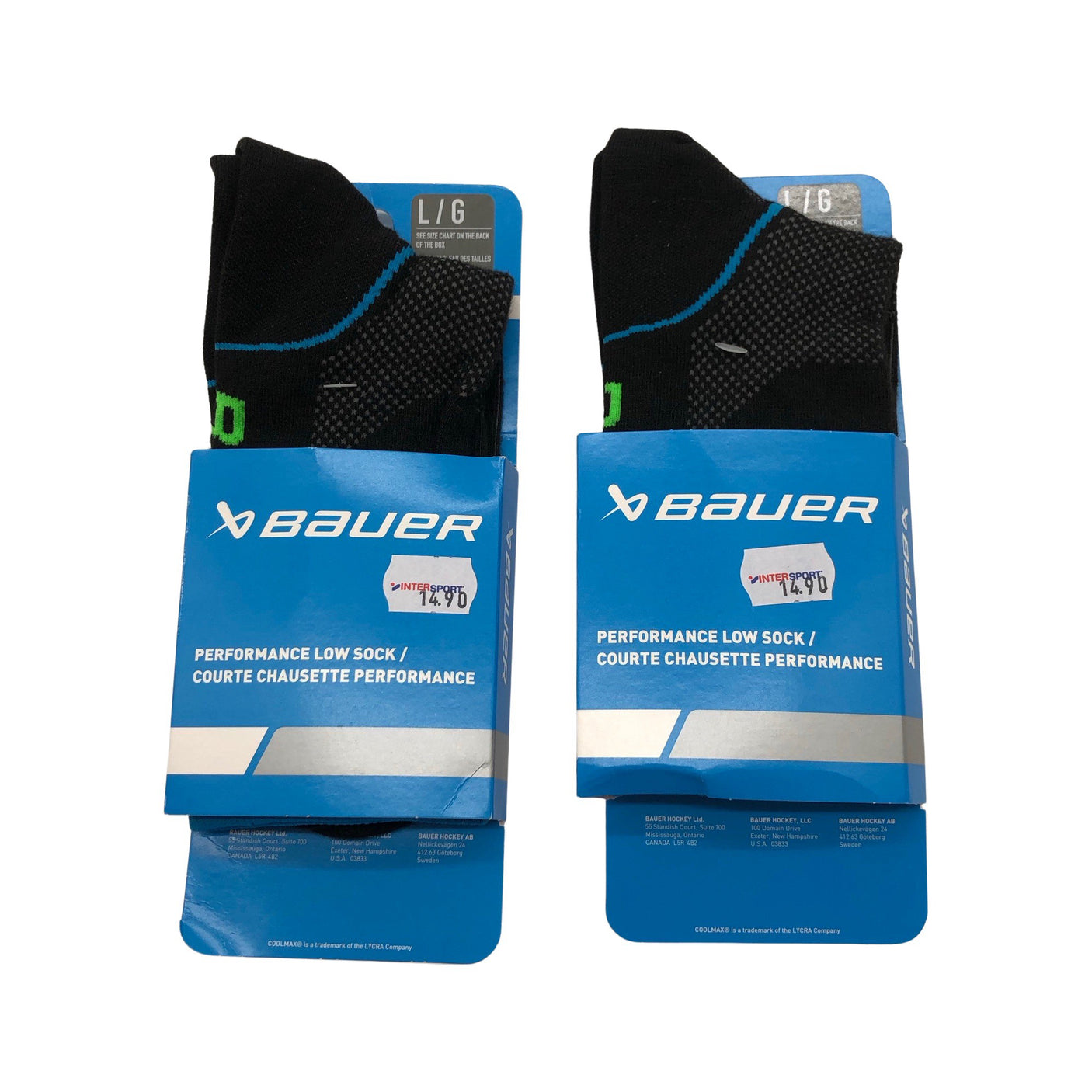 Unisex Bauer - Socks, size 43 - Black (1)