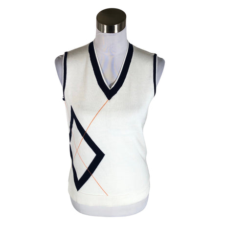 Unisex Green lamb - Knit vest, size 36 - White ()