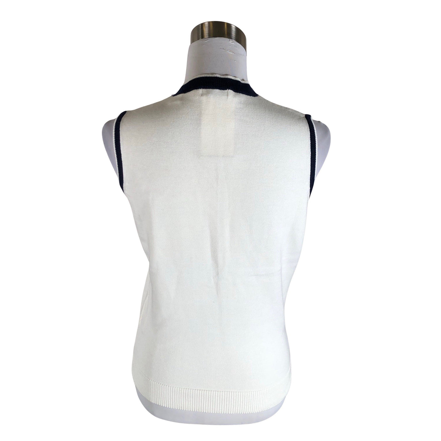 Unisex Green lamb - Knit vest, size 36 - White (2)