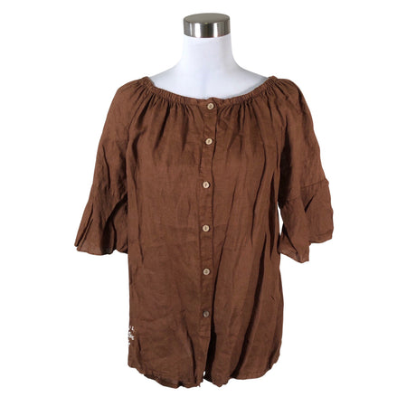 Unisex Bohemiana - Short-sleeved blouse, size One size - Brown ()