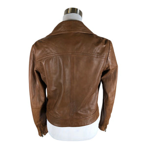 Unisex Massimo Dutti - Leather jacket, size 40 - Brown (2)