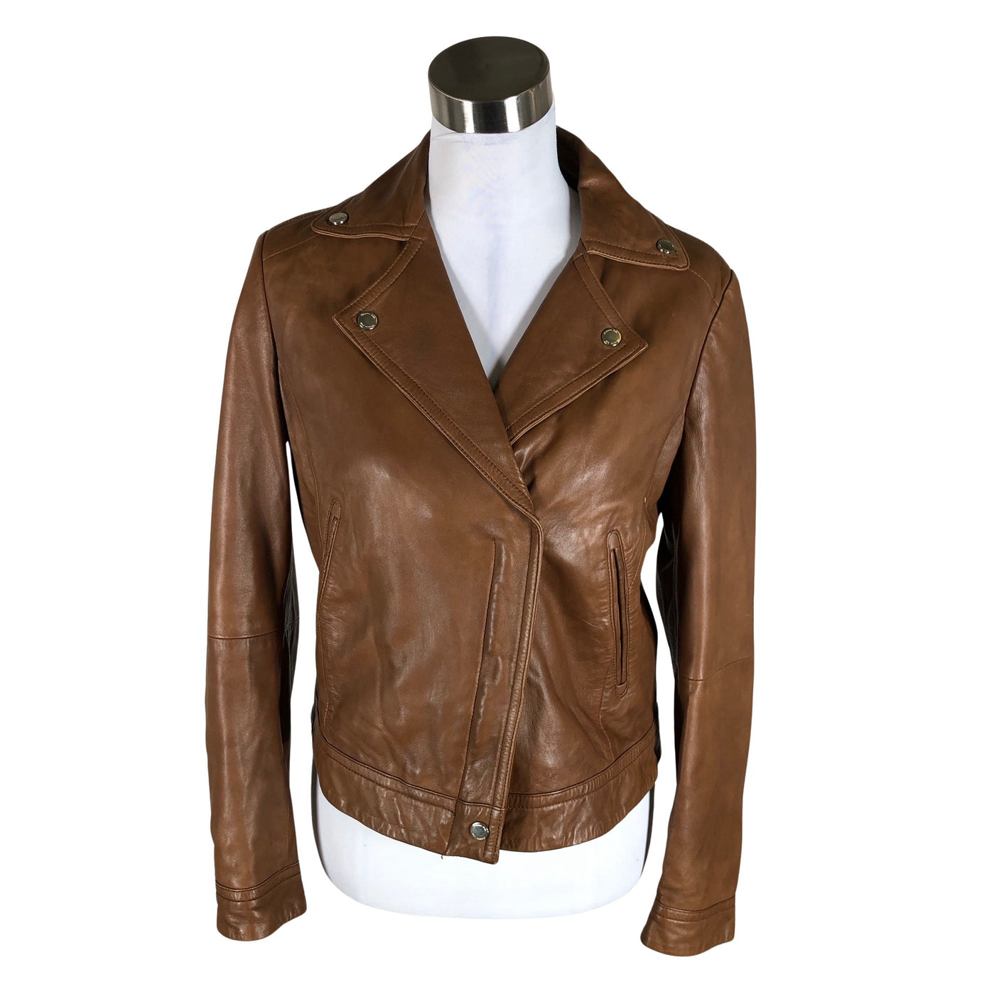 Unisex Massimo Dutti - Leather jacket, size 40 - Brown (1)
