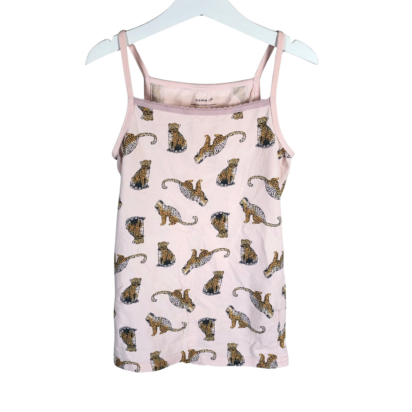 Unisex Name It - Tricot tank top, size 134 - 140 - Light pink (1)