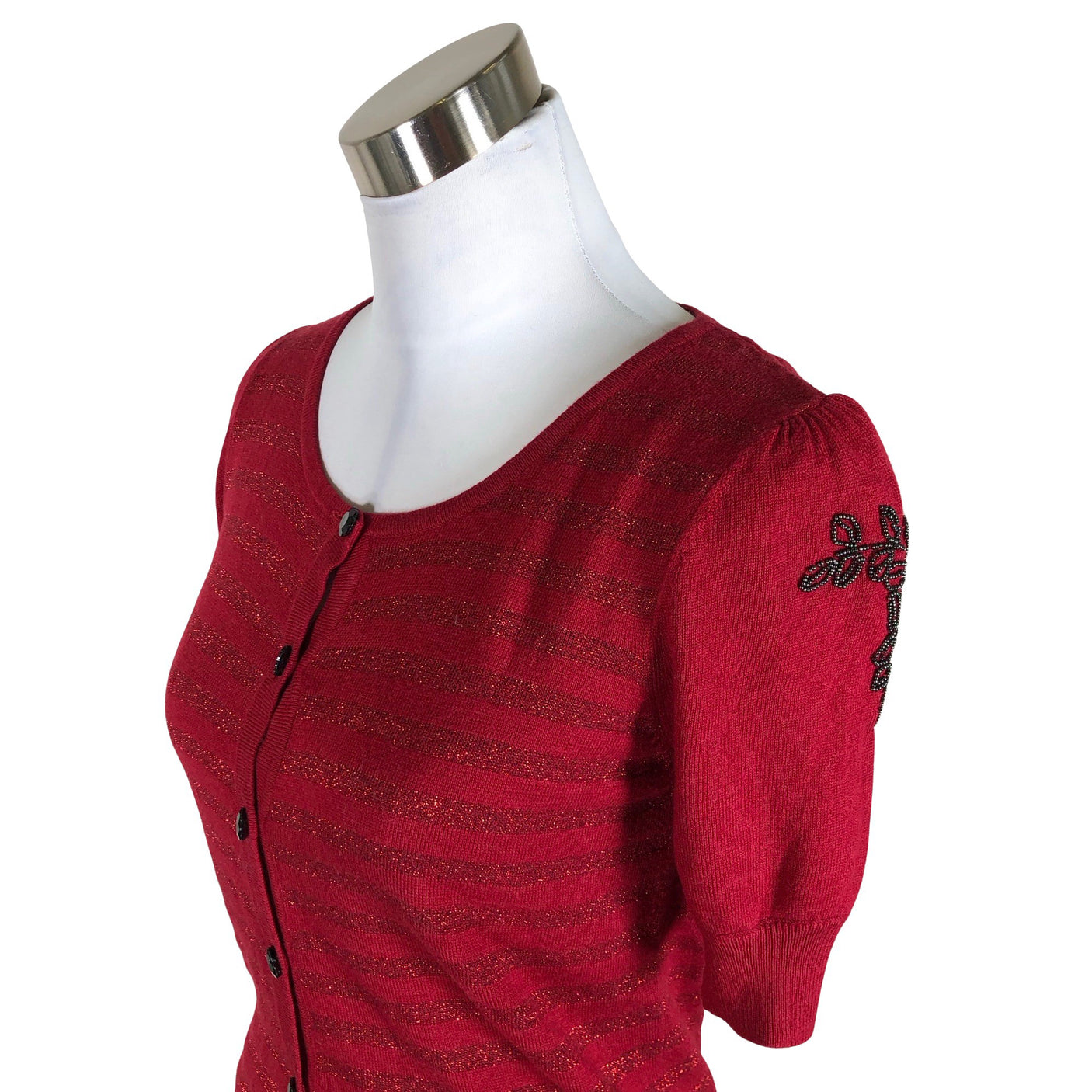 Unisex Betty Jackson. Black - Sweater, size 38 - Wine red (2)