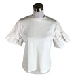 Unisex Victoria Beckham - Short-sleeved blouse, size 38 - Natural white ()