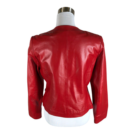 Unisex Jofama - Leather jacket, size 38 - Red (2)