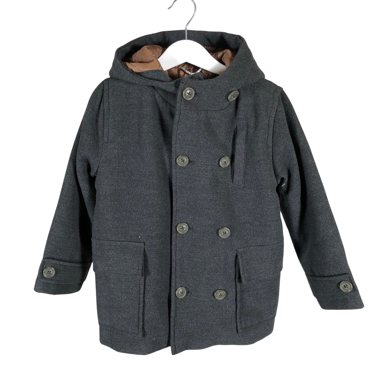 Unisex Esprit - Wool coat, size 104 - 110 - Gray (1)