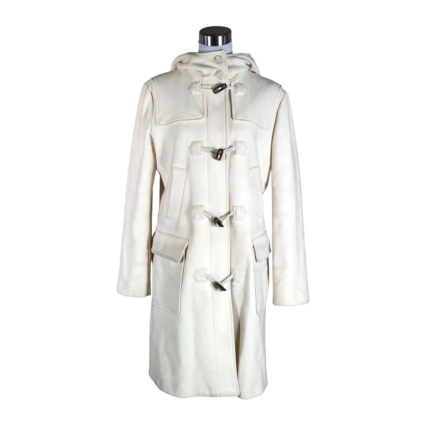 Unisex Benetton - Wool coat, size 38 - Natural white (1)