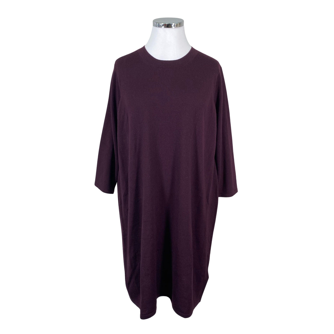 Unisex Essentials by Stockmann - Knit dress, size 44 - Wine red (1)