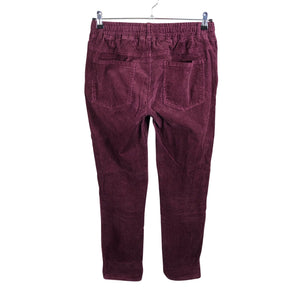 Unisex Red Button - Velvet pants, size 40 - Wine red (2)