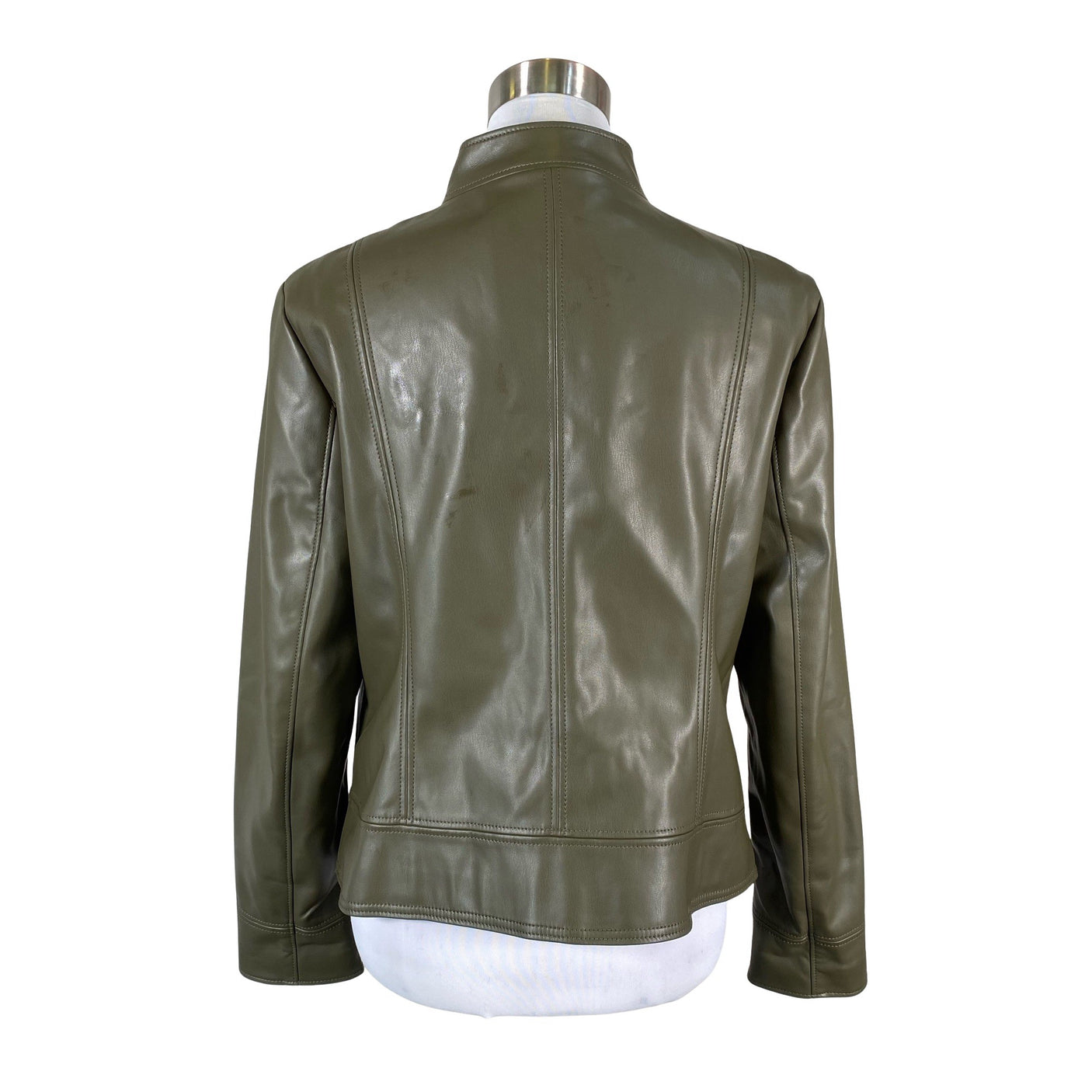 Unisex s.Oliver - Leather jacket, size 40 - Green (2)