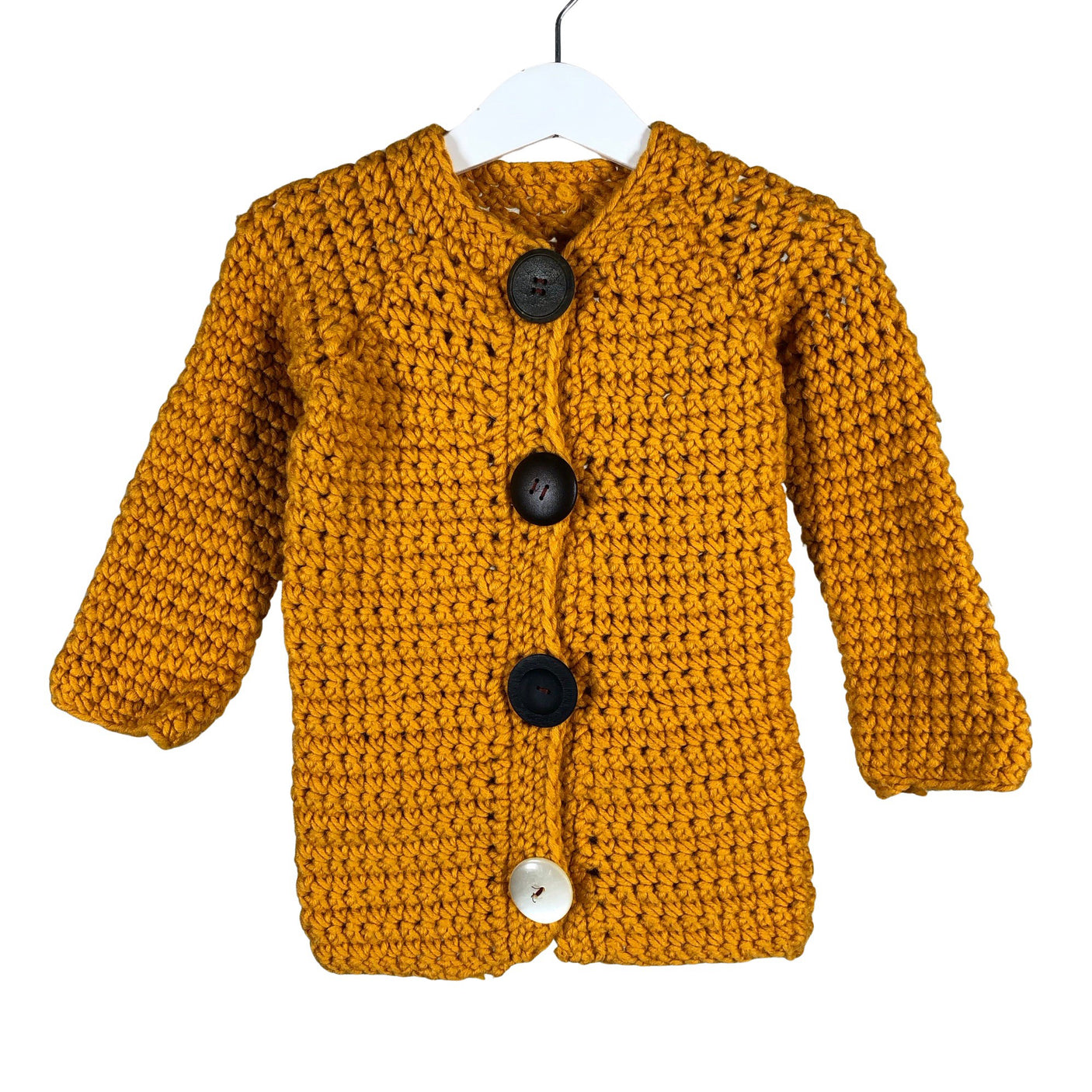 Unisex Handmade - Cardigan, size 92 - 98 - Orange (1)