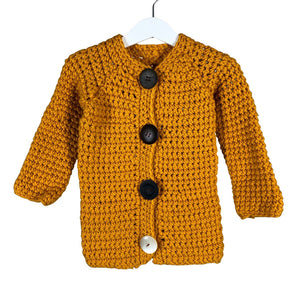 Unisex Handmade - Cardigan, size 92 - 98 - Orange (1)