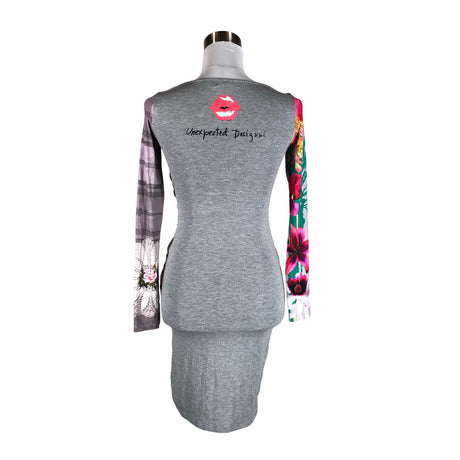 Unisex Desigual - Tricot dress, size 34 - Gray (2)