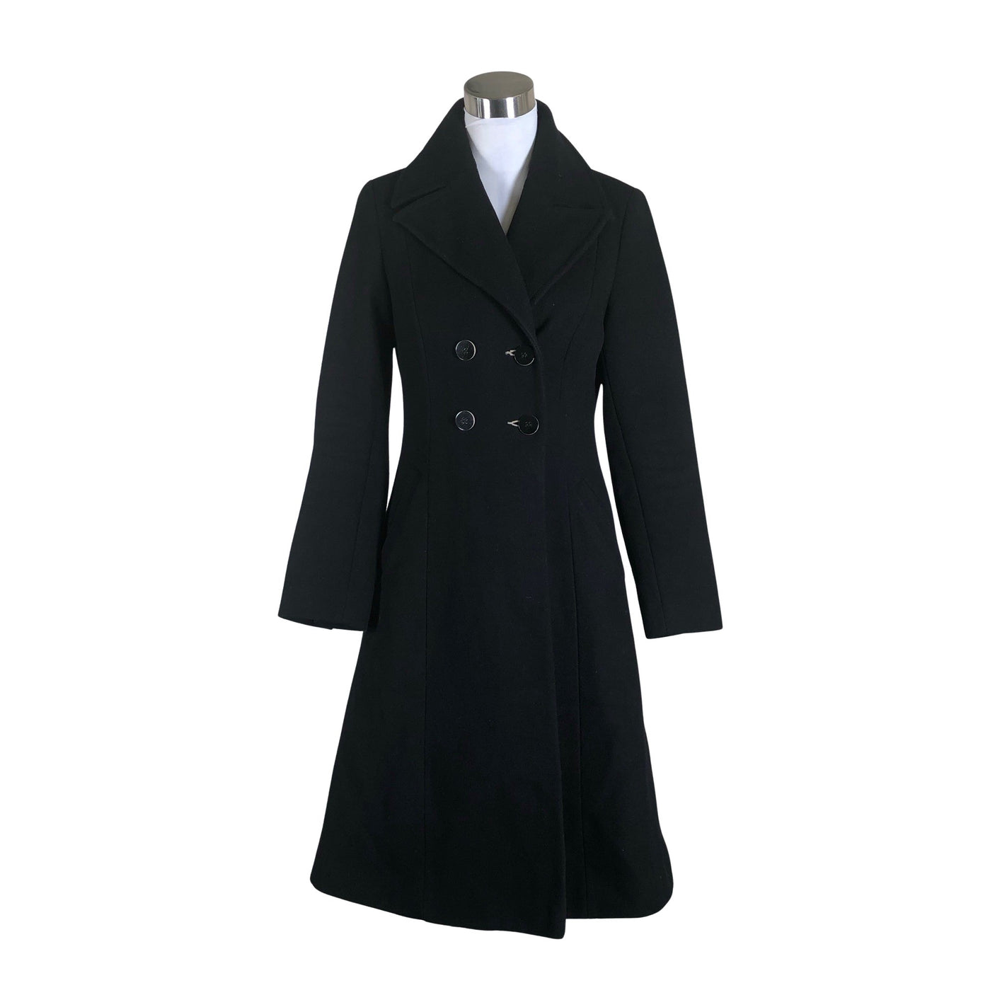 Unisex Topshop - Wool coat, size 38 - Black (1)