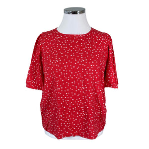 Unisex Fransa - Short-sleeved blouse, size 42 - Red (1)