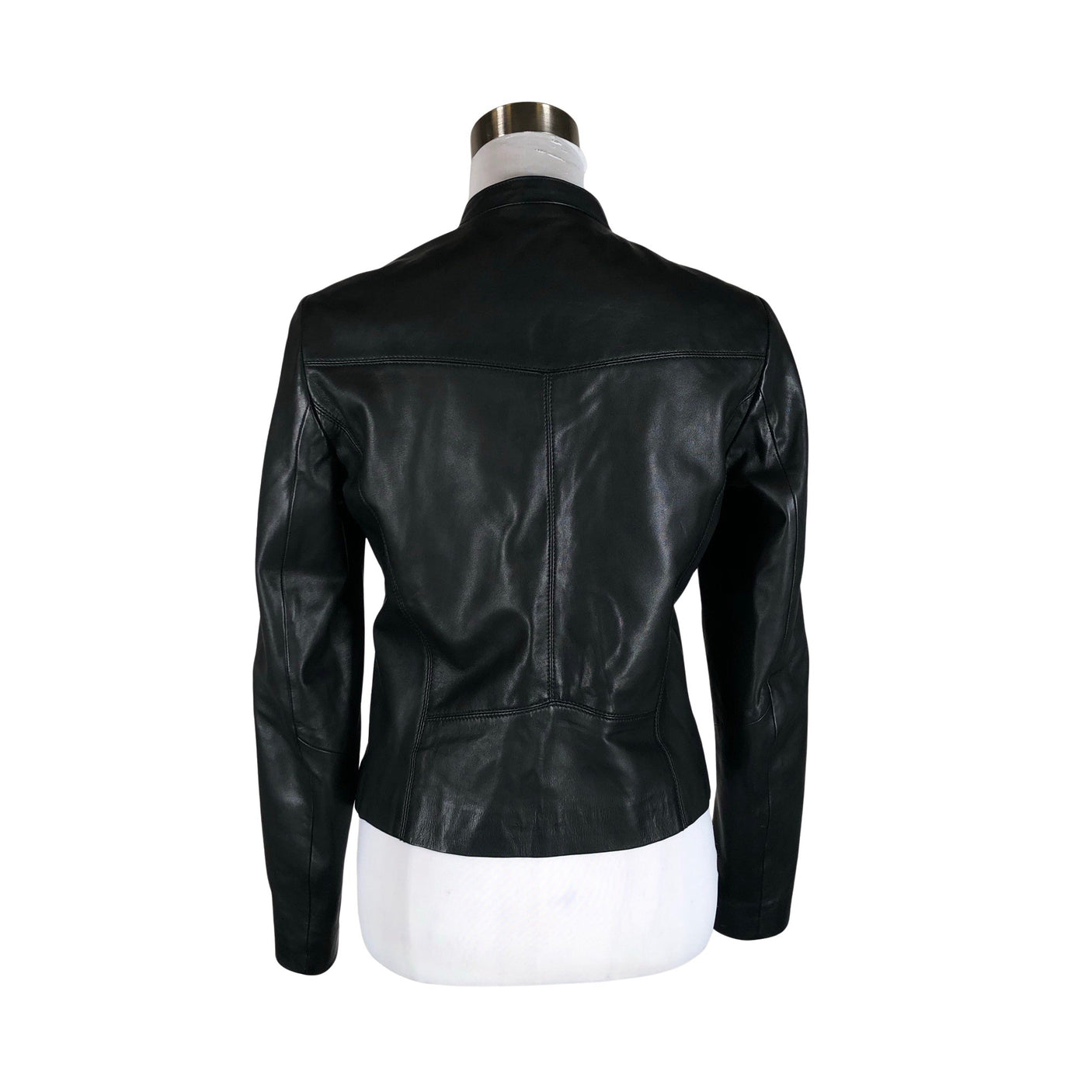 Unisex Massimo Dutti - Leather jacket, size 38 - Black (2)