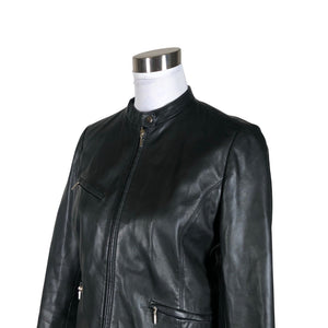 Unisex Massimo Dutti - Leather jacket, size 38 - Black (3)