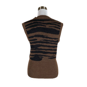 Unisex Nué Notes - Knit vest, size 38 - Brown (2)